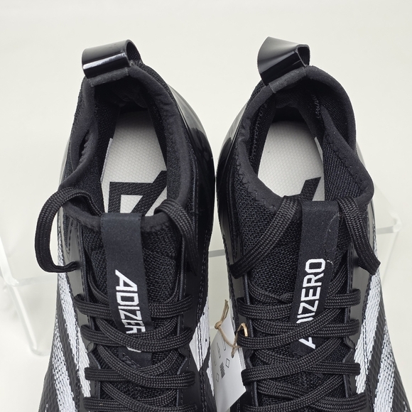 Adidas Adizero Impact Football Cleats Black White IE9661 Men’s Size 8.5 New - Picture 8 of 11